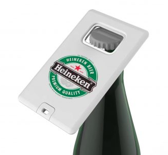 Beverages, Kitchen, Events | Stainless Steel Card Bottle Opener - 6 